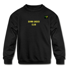 Load image into Gallery viewer, LIVE IT Kids Aussie DOWN UNDER CLUB original Crewneck Sweatshirt - black
