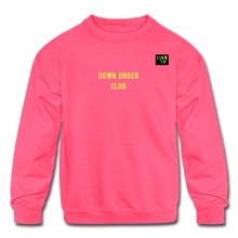 Load image into Gallery viewer, LIVE IT Kids Aussie DOWN UNDER CLUB original Crewneck Sweatshirt - neon pink
