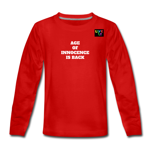 LIVE IT Kids AGE OF INNOCENCE IS BACK original Long Sleeve T-Shirt - red