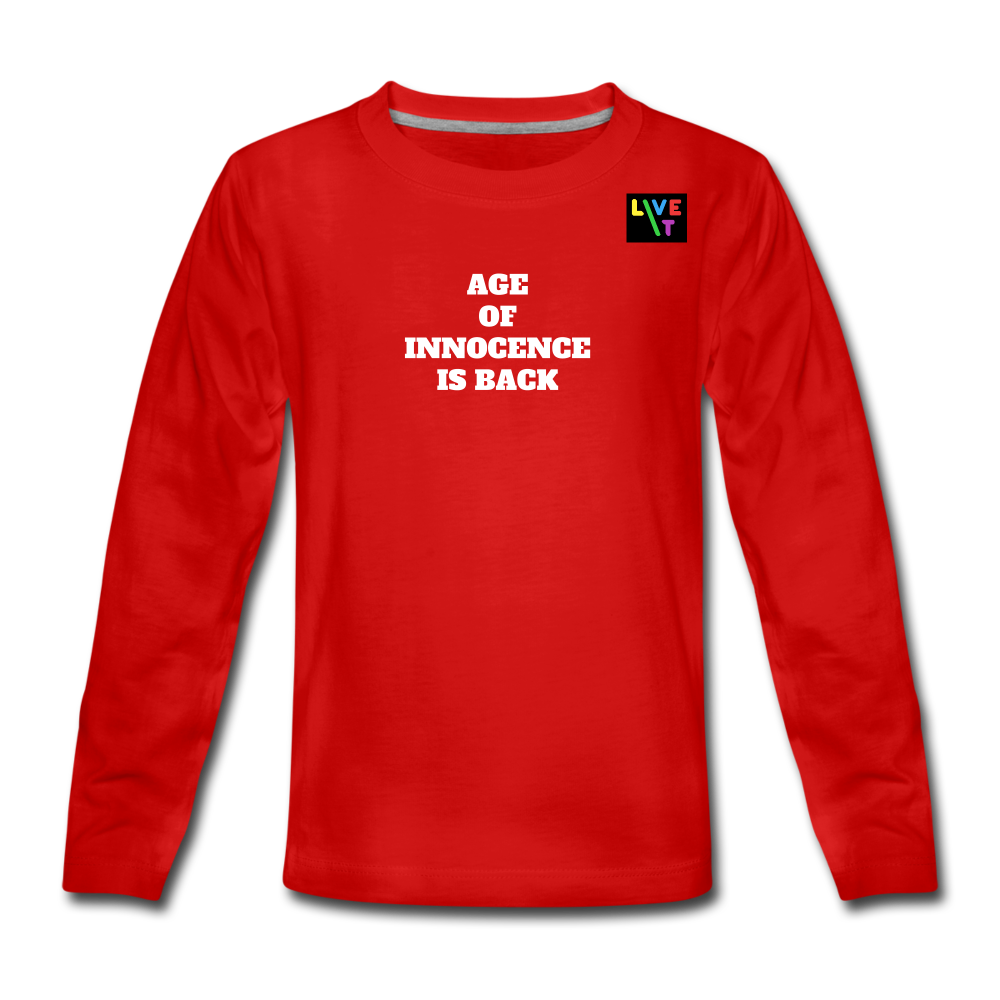 LIVE IT Kids AGE OF INNOCENCE IS BACK original Long Sleeve T-Shirt - red