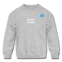 Load image into Gallery viewer, LIVE IT Kids Italia BE PAZZO DO MORE original Crewneck Sweatshirt - heather gray
