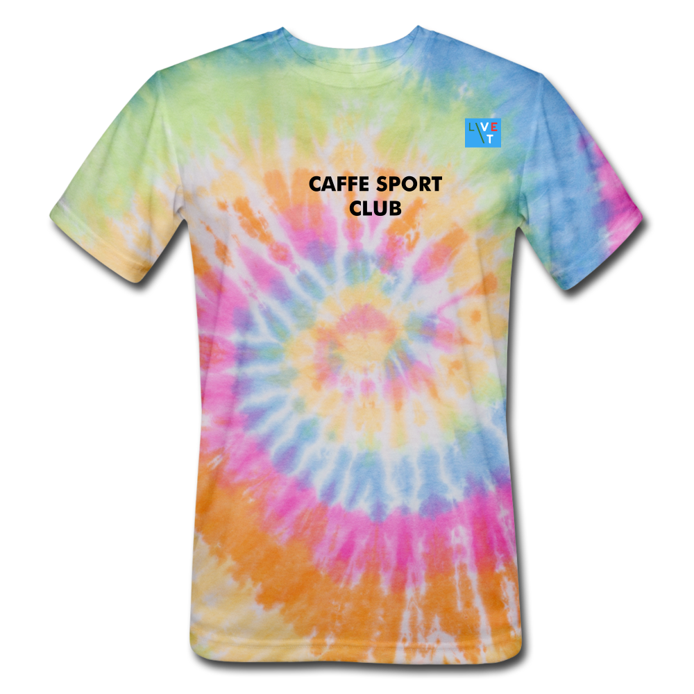 LIVE IT Italia Unisex CAFFE SPORT CLUB original Tie Dye T-Shirt - rainbow