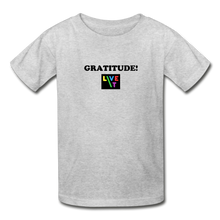 Load image into Gallery viewer, LIVE IT Kids GRATITUDE original Youth T-Shirt - heather gray
