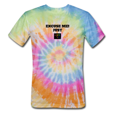 Load image into Gallery viewer, LIVE IT Pride Unisex EXCUSE ME JUST LIVE IT original Tie Dye T-Shirt - rainbow
