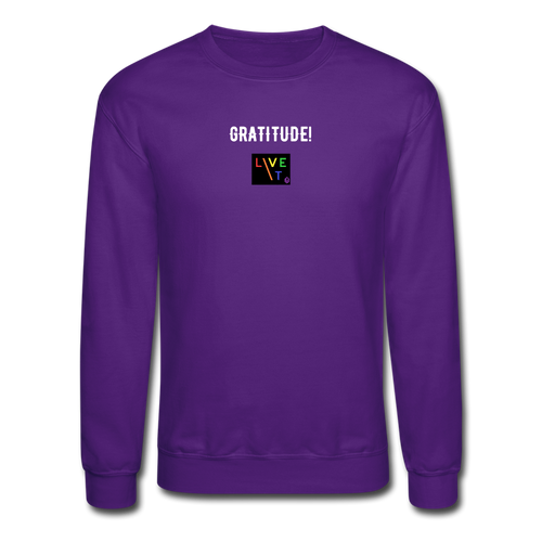 LIVE IT Pride Unisex GRATITUDE original Crewneck Sweatshirt - purple