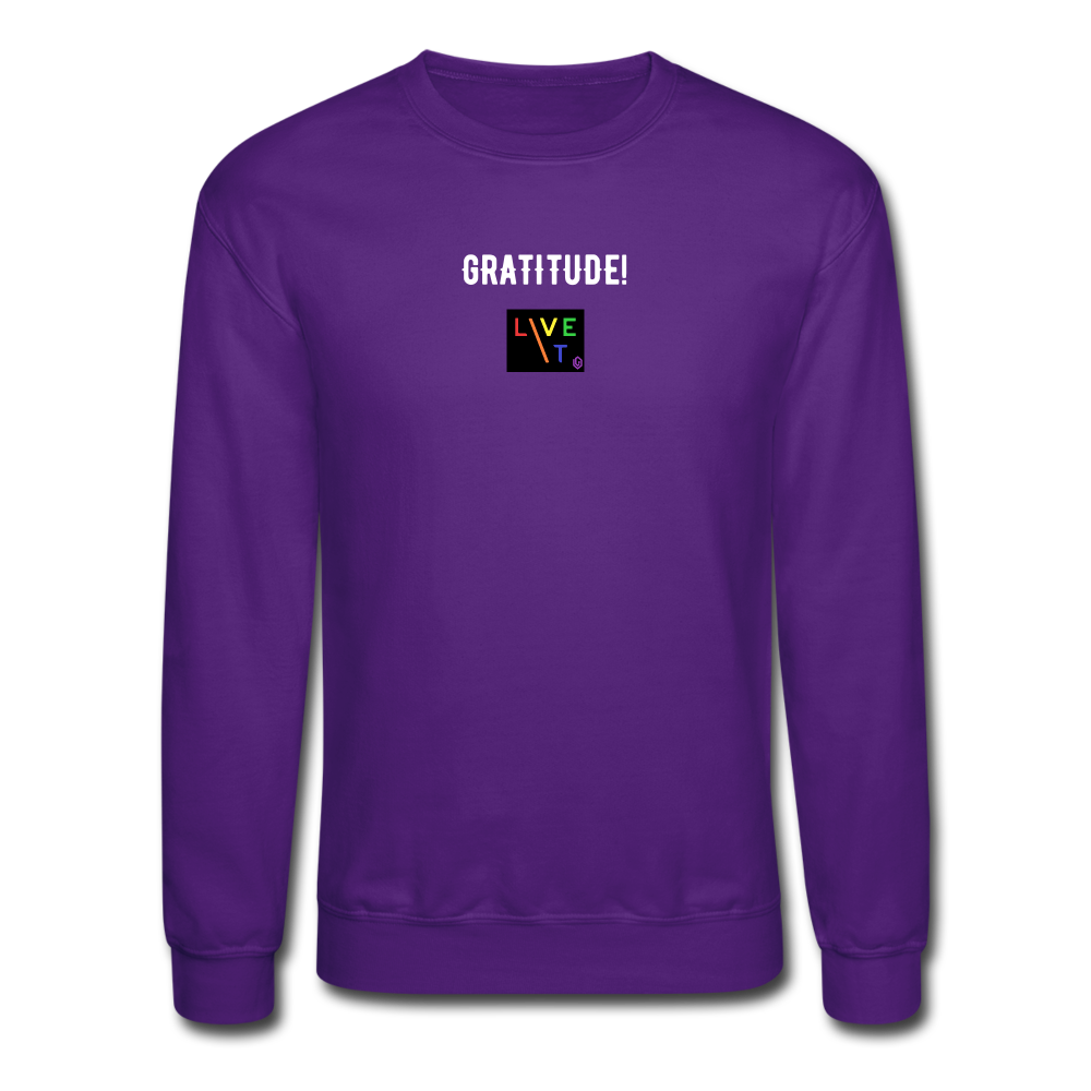 LIVE IT Pride Unisex GRATITUDE original Crewneck Sweatshirt - purple