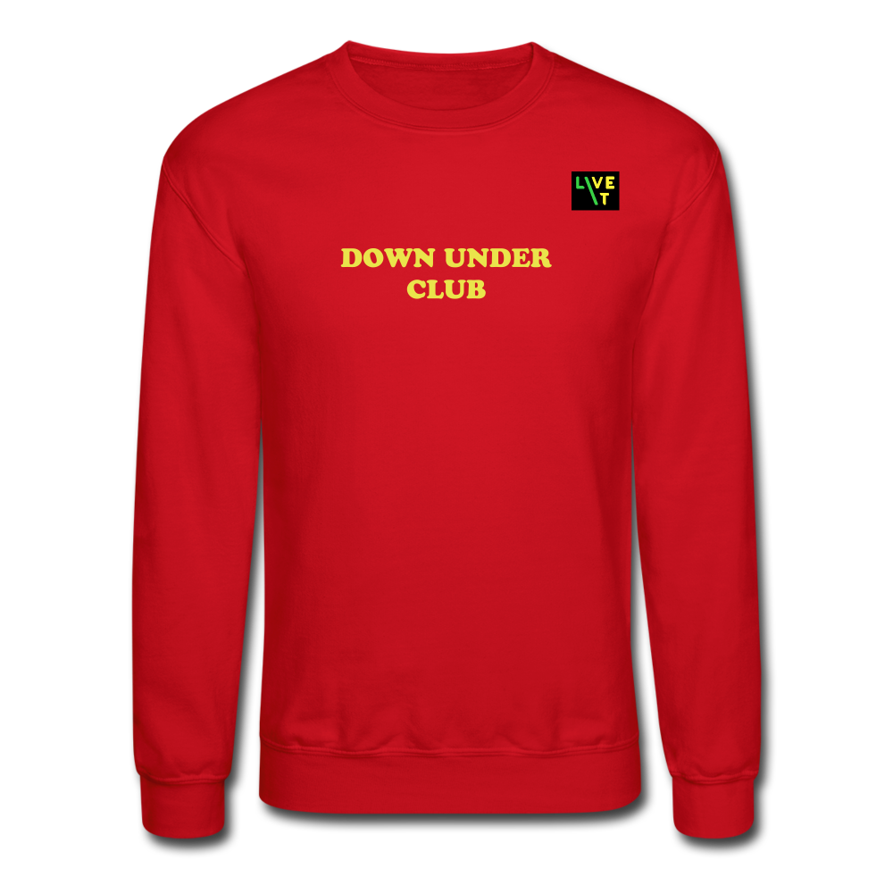 LIVE IT Aussie Unisex DOWN UNDER CLUB original Crewneck Sweatshirt - red