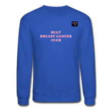 Load image into Gallery viewer, LIVE IT Breast Cancer Unisex BEAT CLUB original Crewneck Sweatshirt - royal blue
