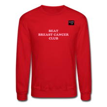 Load image into Gallery viewer, LIVE IT Breast Cancer Unisex BEAT CLUB original Crewneck Sweatshirt - red
