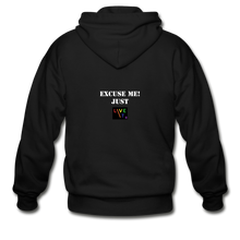 Load image into Gallery viewer, LIVE IT Pride Unisex EXCUSE ME JUST LIVE IT original ZIP Hoodie - black
