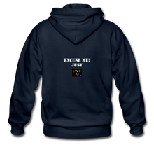 Load image into Gallery viewer, LIVE IT Pride Unisex EXCUSE ME JUST LIVE IT original ZIP Hoodie - navy
