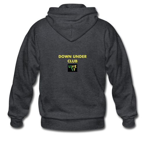 LIVE IT Aussie Unisex DOWN UNDER CLUB original ZIP Hoodie - deep heather