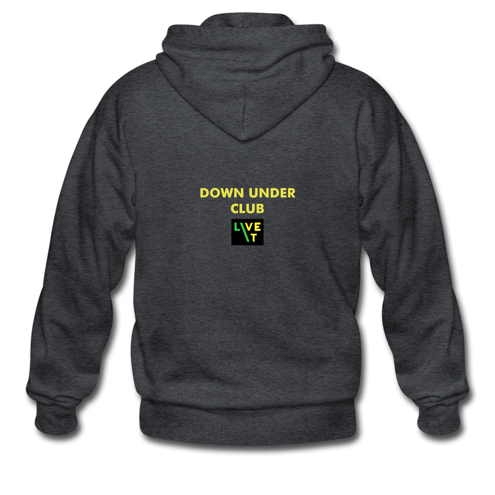 LIVE IT Aussie Unisex DOWN UNDER CLUB original ZIP Hoodie - deep heather