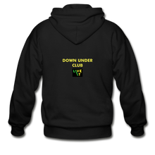 Load image into Gallery viewer, LIVE IT Aussie Unisex DOWN UNDER CLUB original ZIP Hoodie - black
