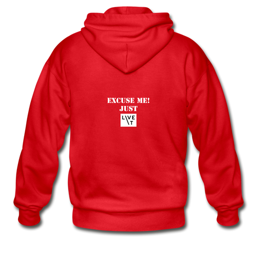 LIVE IT Unisex EXCUSE ME JUST LIVE IT original ZIP Hoodie - red