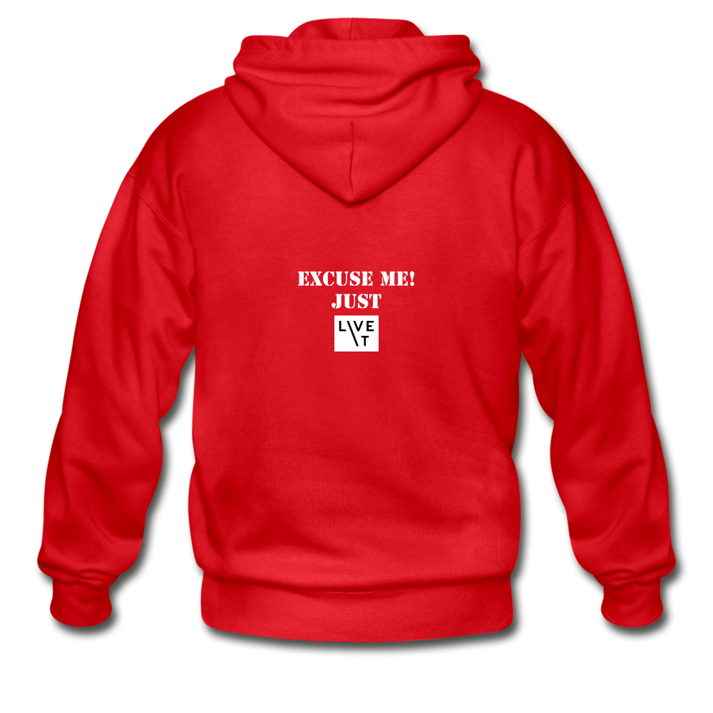 LIVE IT Unisex EXCUSE ME JUST LIVE IT original ZIP Hoodie - red