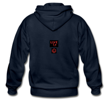 Load image into Gallery viewer, LIVE IT Unisex original ZIP Hoodie - navy
