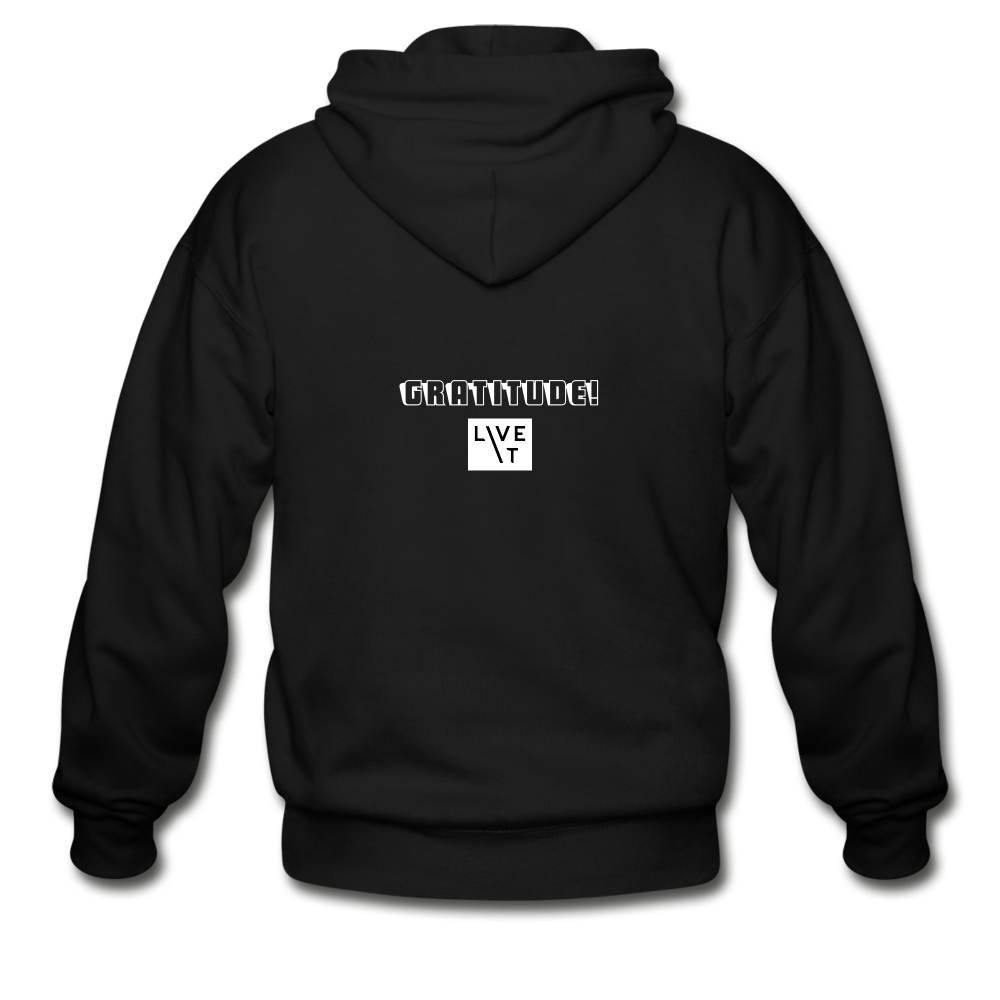 LIVE IT Unisex GRATITUDE original ZIP Hoodie - black