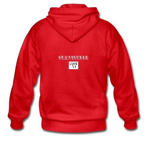 LIVE IT Unisex GRATITUDE original ZIP Hoodie - red