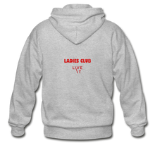 Load image into Gallery viewer, LIVE IT Women&#39;s &quot;LADIES CLUB&quot; original ZIP Hoodie - heather gray
