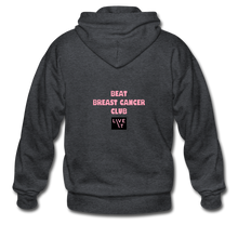 Load image into Gallery viewer, LIVE IT Breast Cancer Unisex BEAT CLUB original ZIP Hoodie - deep heather
