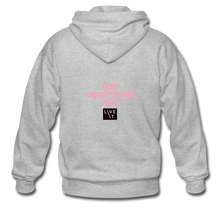 Load image into Gallery viewer, LIVE IT Breast Cancer Unisex BEAT CLUB original ZIP Hoodie - heather gray
