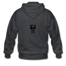 Load image into Gallery viewer, LIVE IT Pride Unisex original ZIP Hoodie - deep heather
