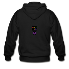 Load image into Gallery viewer, LIVE IT Pride Unisex original ZIP Hoodie - black
