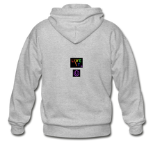 Load image into Gallery viewer, LIVE IT Pride Unisex original ZIP Hoodie - heather gray
