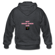 Load image into Gallery viewer, LIVE IT Pride Breast Cancer Unisex BEAT CLUB original ZIP Hoodie - deep heather
