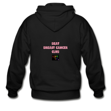 Load image into Gallery viewer, LIVE IT Pride Breast Cancer Unisex BEAT CLUB original ZIP Hoodie - black
