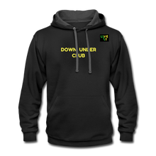 Load image into Gallery viewer, LIVE IT Aussie Unisex DOWN UNDER CLUB original Contrast Hoodie - black/asphalt
