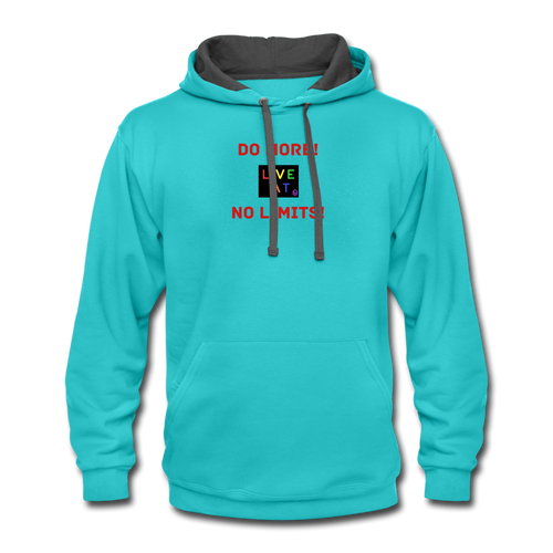 LIVE IT Pride Unisex DO MORE NO LIMTS original Contrast Hoodie - scuba blue/asphalt