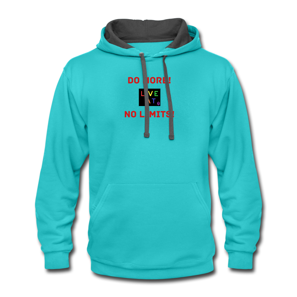 LIVE IT Pride Unisex DO MORE NO LIMTS original Contrast Hoodie - scuba blue/asphalt