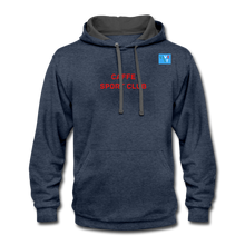 Load image into Gallery viewer, LIVE IT Italia Unisex CAFFE SPORT CLUB original Contrast Hoodie - indigo heather/asphalt
