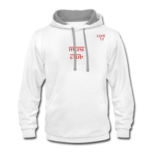 Load image into Gallery viewer, LIVE IT Men&#39;s &quot;MENS CLUB&quot; original Contrast Hoodie - white/gray
