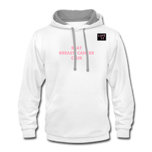 Load image into Gallery viewer, LIVE IT Breast Cancer Unisex BEAT CLUB original Contrast Hoodie - white/gray
