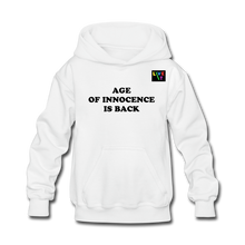 Load image into Gallery viewer, LIVE IT Kids AGE OF INNOCENCE IS BACK original Hoodie - white
