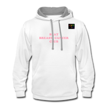 Load image into Gallery viewer, LIVE IT Pride Breast Cancer Unisex BEAT CLUB original Contrast Hoodie - white/gray
