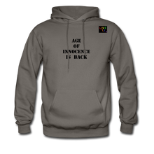 Load image into Gallery viewer, LIVE IT Pride Unisex AGE OF INNOCENCE IS BACK original Hoodie - asphalt gray
