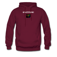 Load image into Gallery viewer, LIVE IT Pride Unisex GRATITUDE original Hoodie - burgundy
