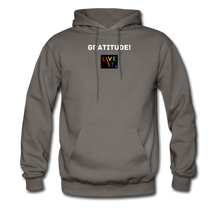 Load image into Gallery viewer, LIVE IT Pride Unisex GRATITUDE original Hoodie - asphalt gray
