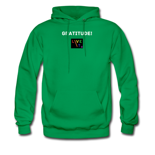 LIVE IT Pride Unisex GRATITUDE original Hoodie - kelly green