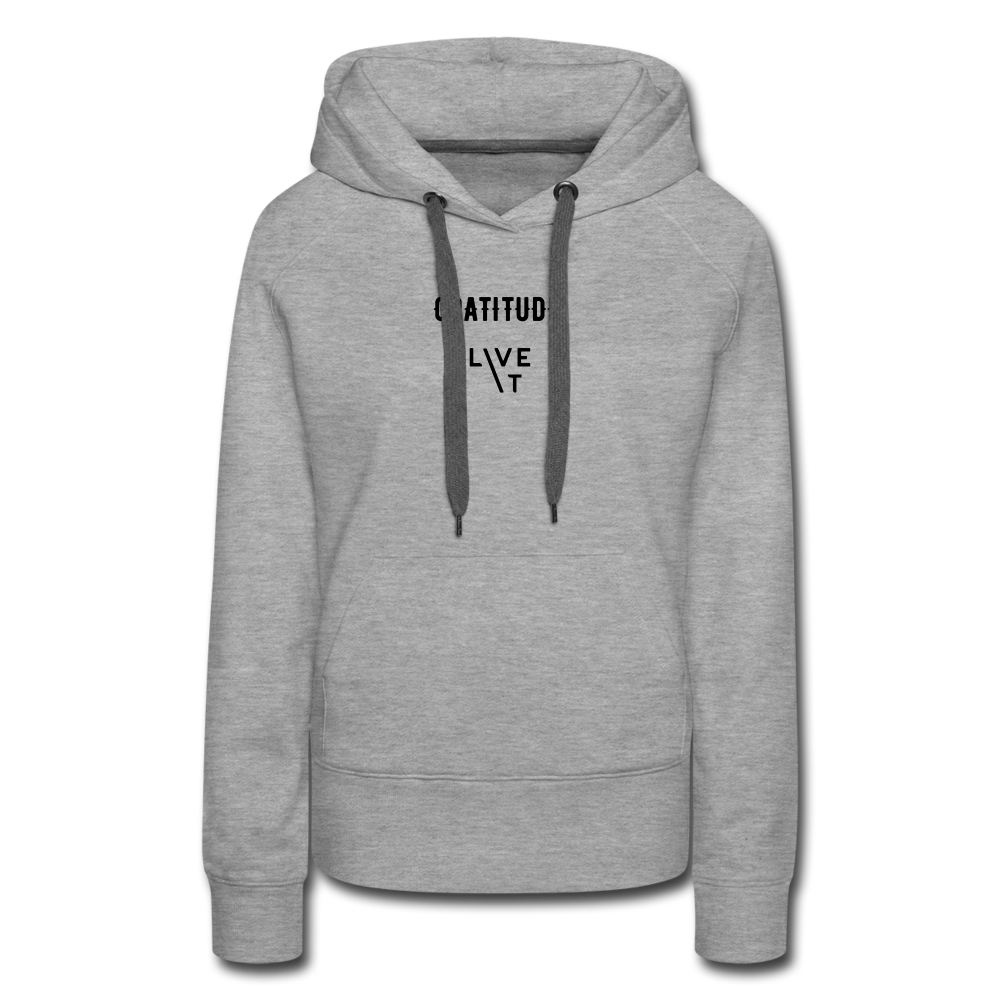 LIVE IT Women's GRATITUDE original Women's Hoodie - heather grey
