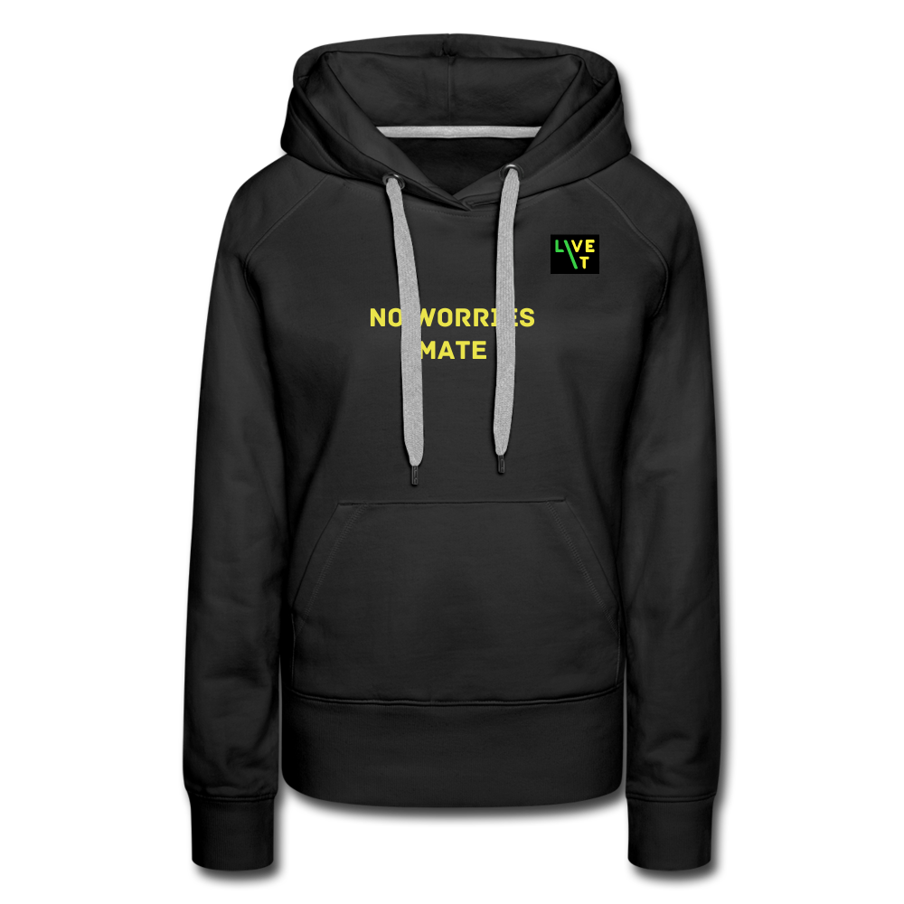 LIVE IT Aussie Women's NO WORRIES MATE Women's original Hoodie - black