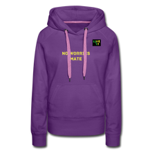 Load image into Gallery viewer, LIVE IT Aussie Women&#39;s NO WORRIES MATE Women&#39;s original Hoodie - purple
