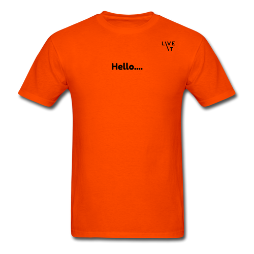 LIVE IT Unisex HELLO GOODBYE original Classic T-Shirt - orange