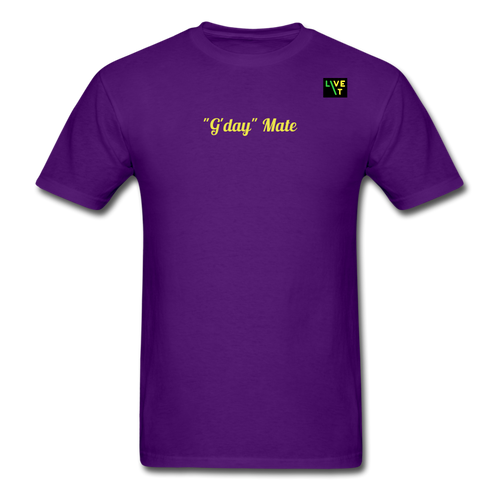 LIVE IT Aussie Unisex G'DAY MATE original Classic T-Shirt - purple