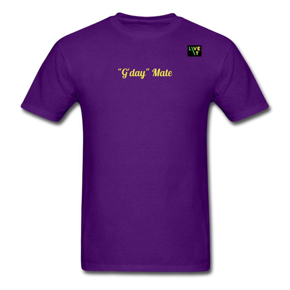 LIVE IT Aussie Unisex G'DAY MATE original Classic T-Shirt - purple