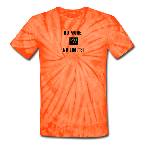 LIVE IT Pride Unisex DO MORE NO LIMITS original Tie Dye T-Shirt - spider orange